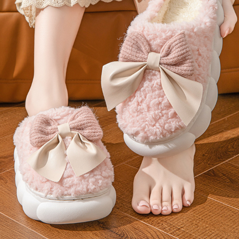 Sweet Bowknot Furry Indoor Sli - مراجعة Women'S Shoes For Fall وسعره