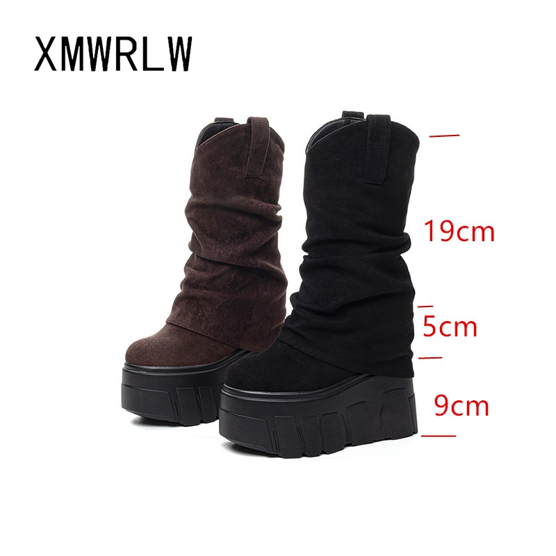 XMWRLW 2025 Autumn Winter Wome - مراجعة Knee High Boots Women وسعره