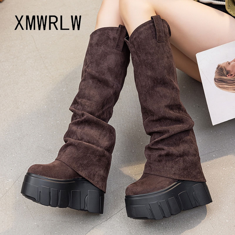 XMWRLW 2025 Autumn Winter Wome - مراجعة Knee High Boots Women وسعره