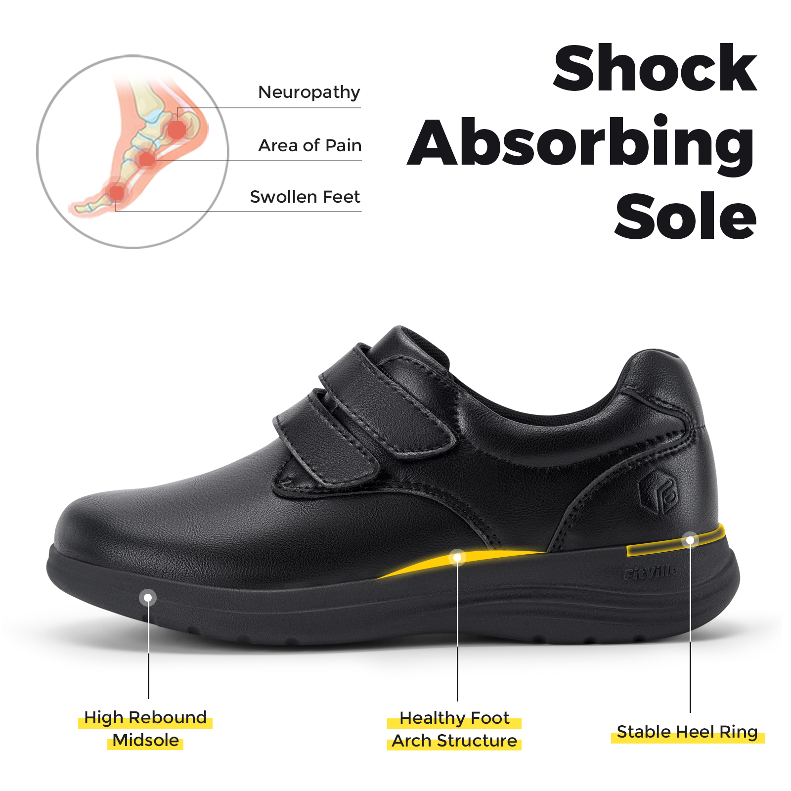 FitVille Leather Women's Shoes - مراجعة Women'S Shoes With Arch Support وسعره