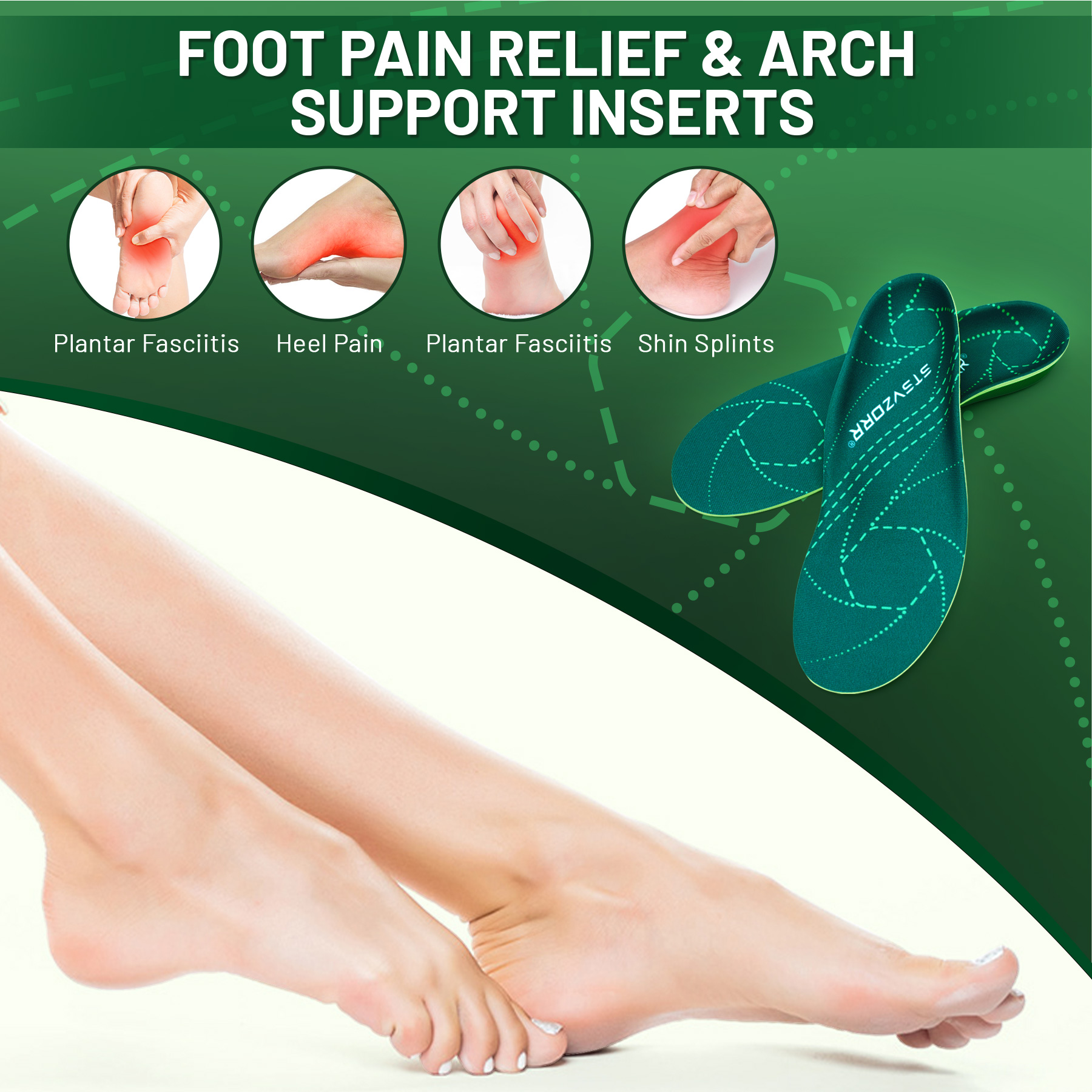 Plantar Fasciitis Relief Ortho - مراجعة Women'S Shoes High Arch Support وسعره