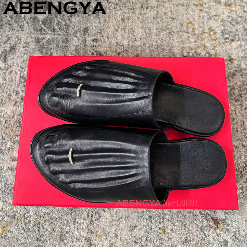 Black Real Leather Wrap Toe lo - مراجعة Women'S Shoes Loafers Black وسعره