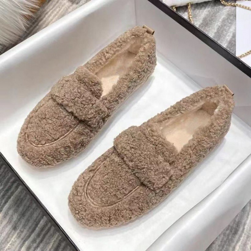 Women's Thick Sole Furry Shoes - مراجعة Women'S Shoes Loafers Black وسعره