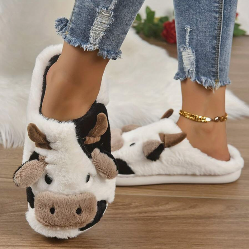 Soft Cow Slippers for Women -  - مراجعة Women'S Shoes For Fall وسعره