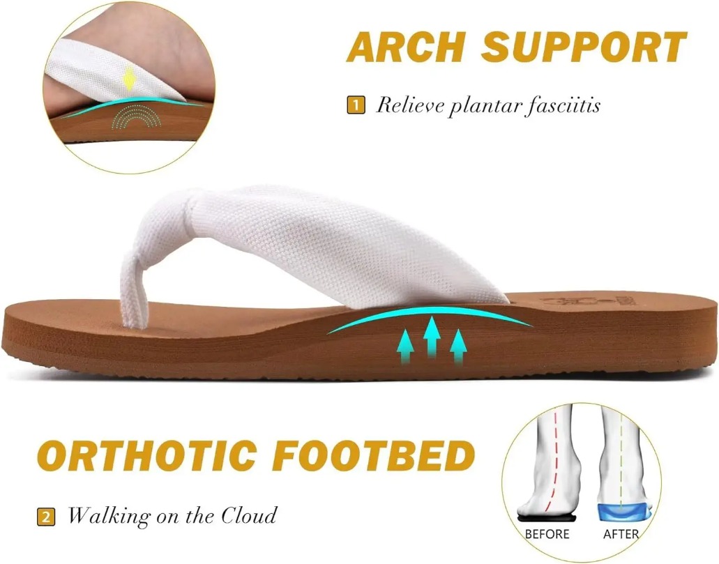Cloud Flip Flops Women Sandals - مراجعة Women'S Shoes With Arch Support وسعره