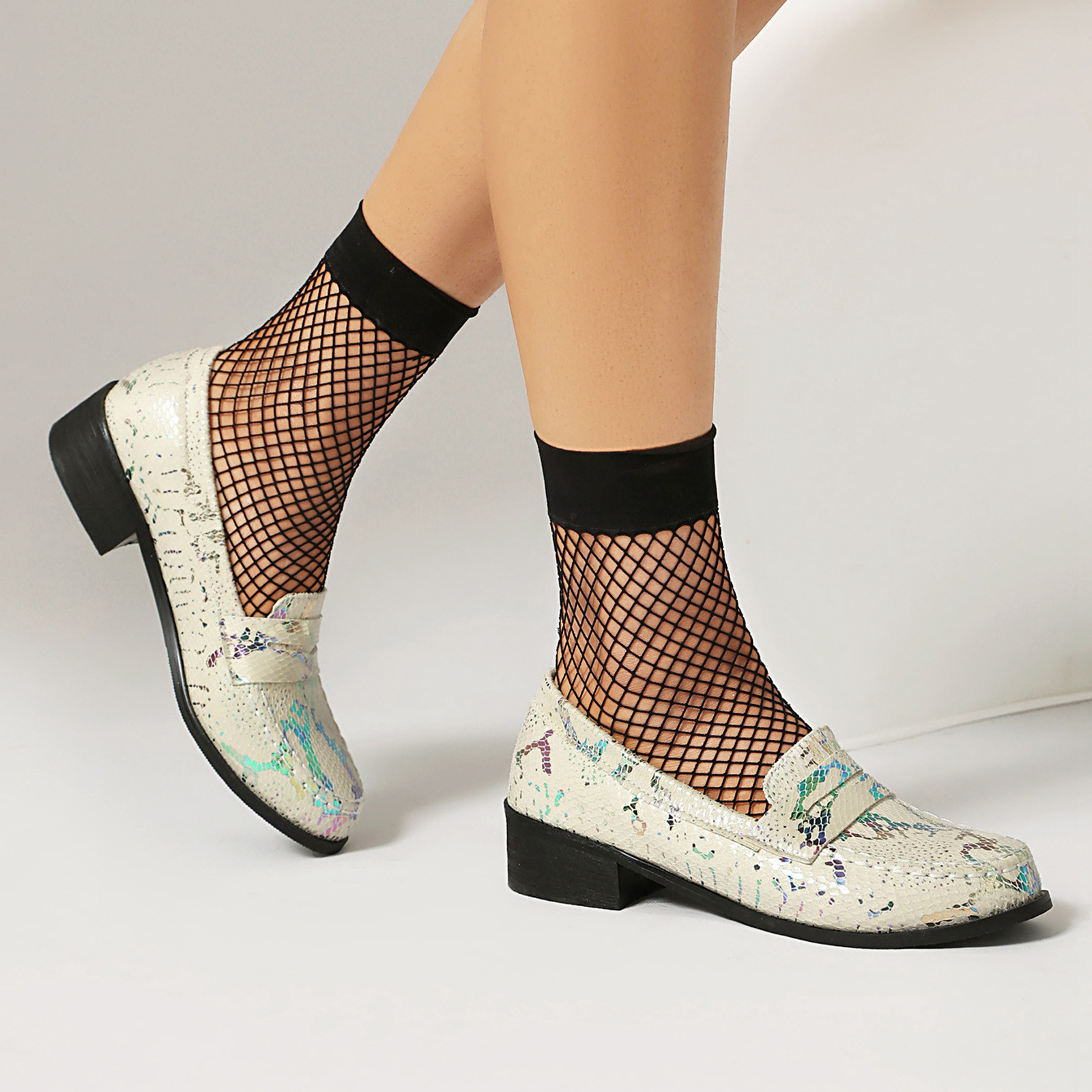 Women's Snake Print Loafers Lo - مراجعة Women'S Shoes Loafers Black وسعره