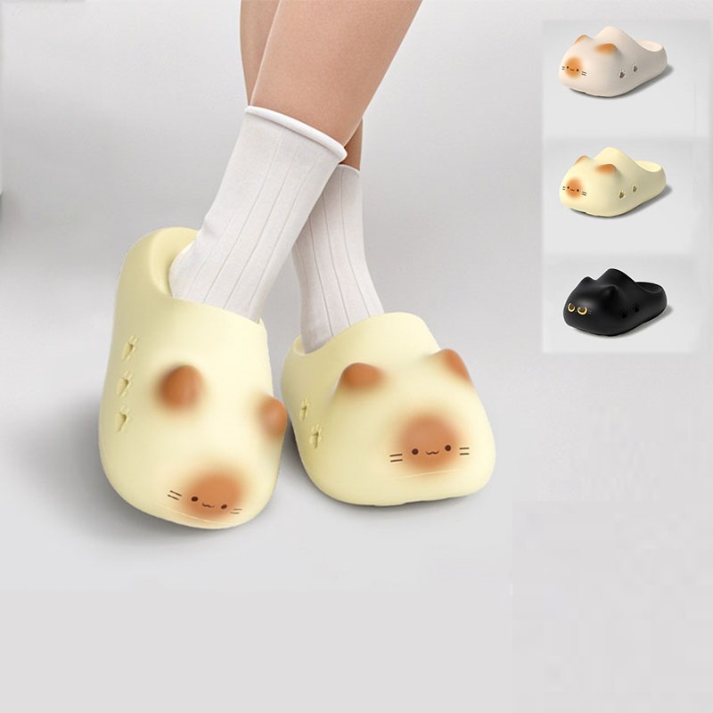 New creative black cat slipper - مراجعة Women Shoes Mules وسعره