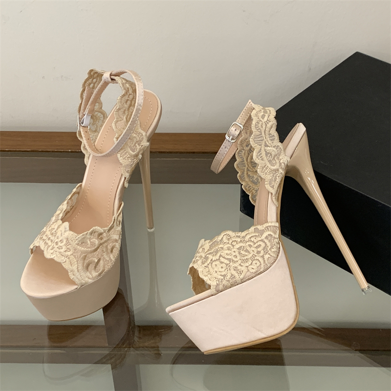 Aneikeh Summer Sexy Lace Open- - مراجعة Women Shoes Waterproof وسعره